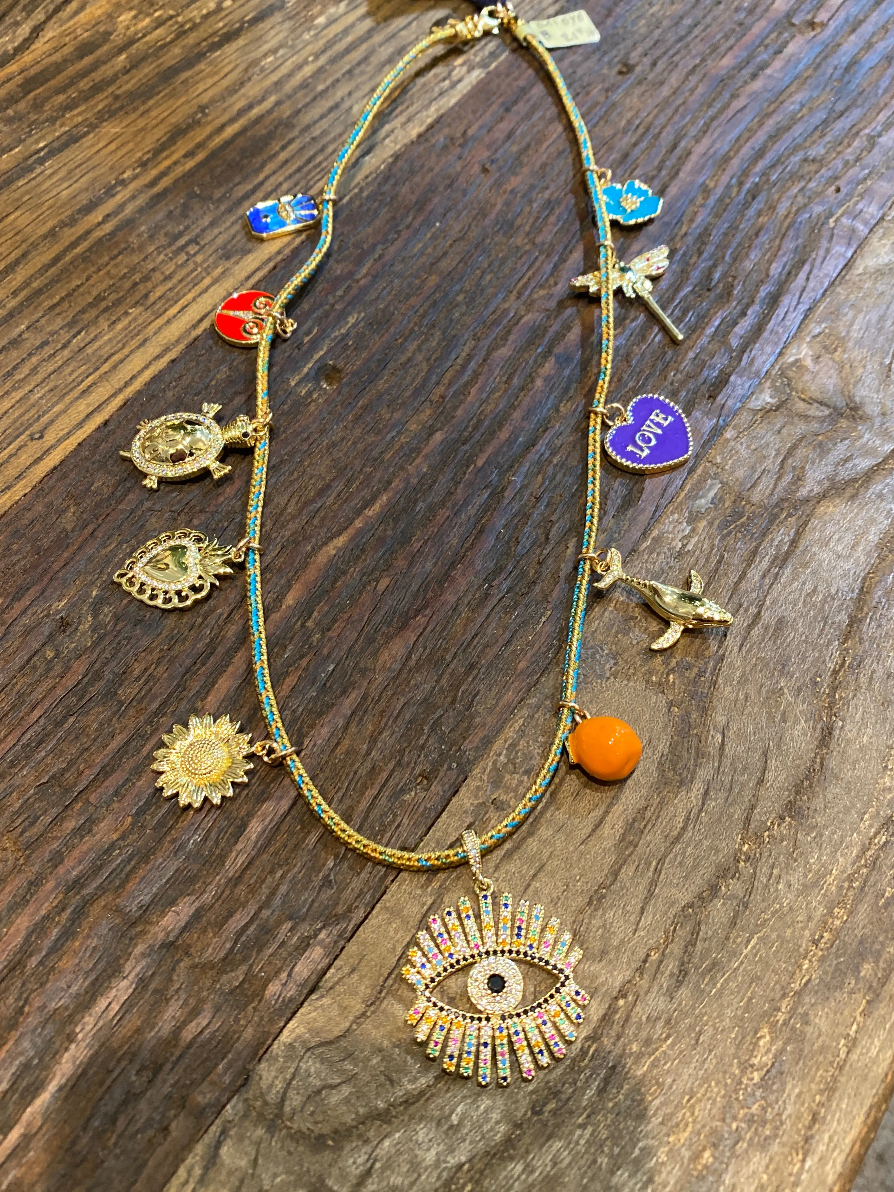 Evil Eye Charm Necklace | 21"