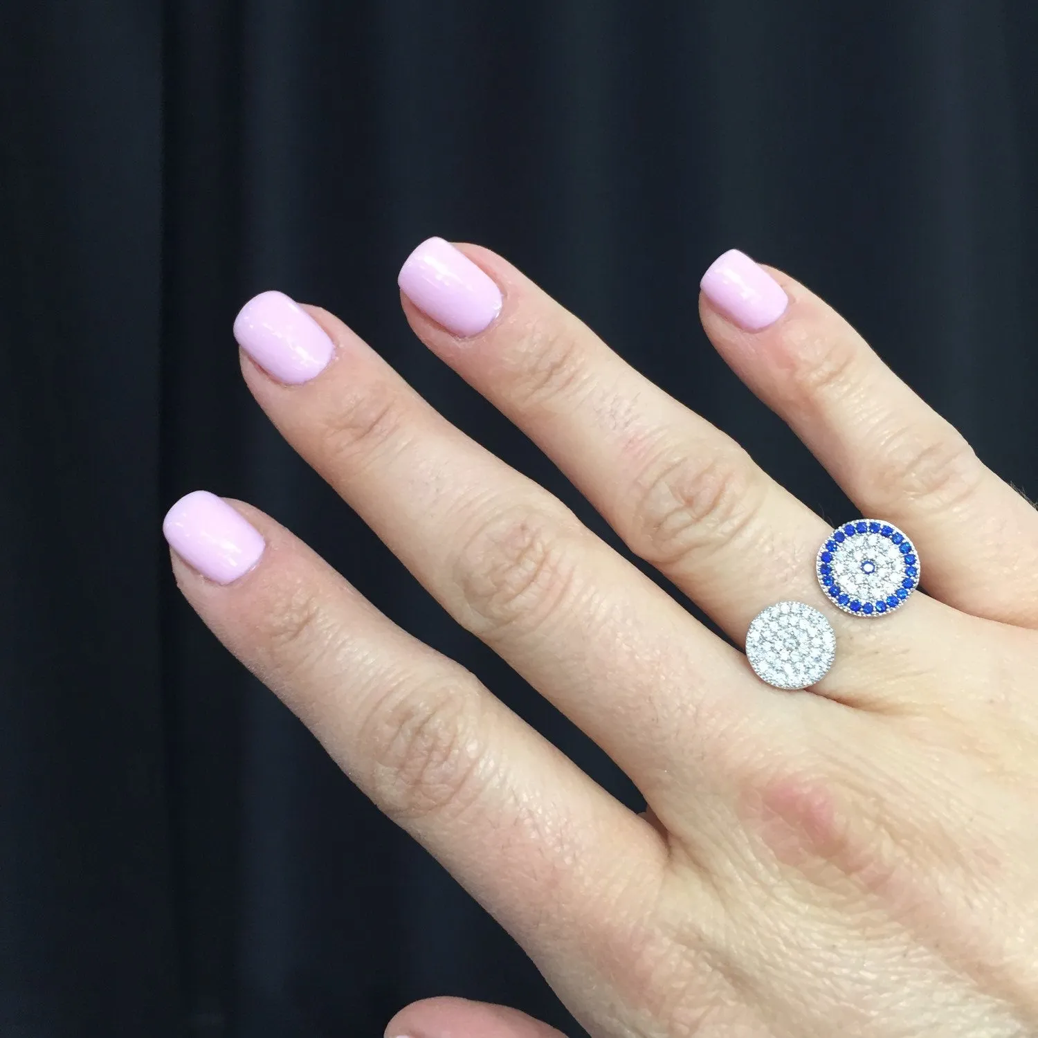 Evil Eye Disc Ring-Silver