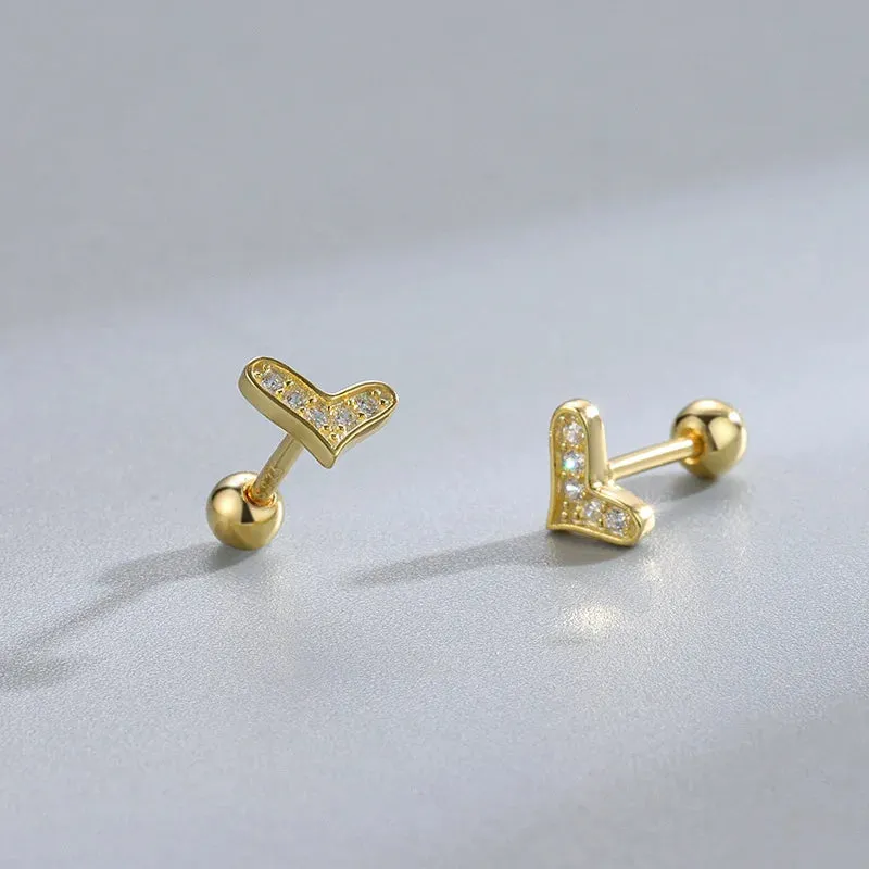Fashion Gold Color Butterfly Tragus Piercings for The Ear Helix Stud Earrings for Women Tibetan Charm Ear Bone Piercing Jewelry