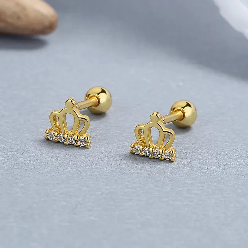 Fashion Gold Color Butterfly Tragus Piercings for The Ear Helix Stud Earrings for Women Tibetan Charm Ear Bone Piercing Jewelry