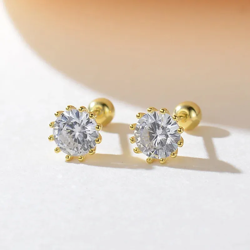 Fashion Gold Color Butterfly Tragus Piercings for The Ear Helix Stud Earrings for Women Tibetan Charm Ear Bone Piercing Jewelry