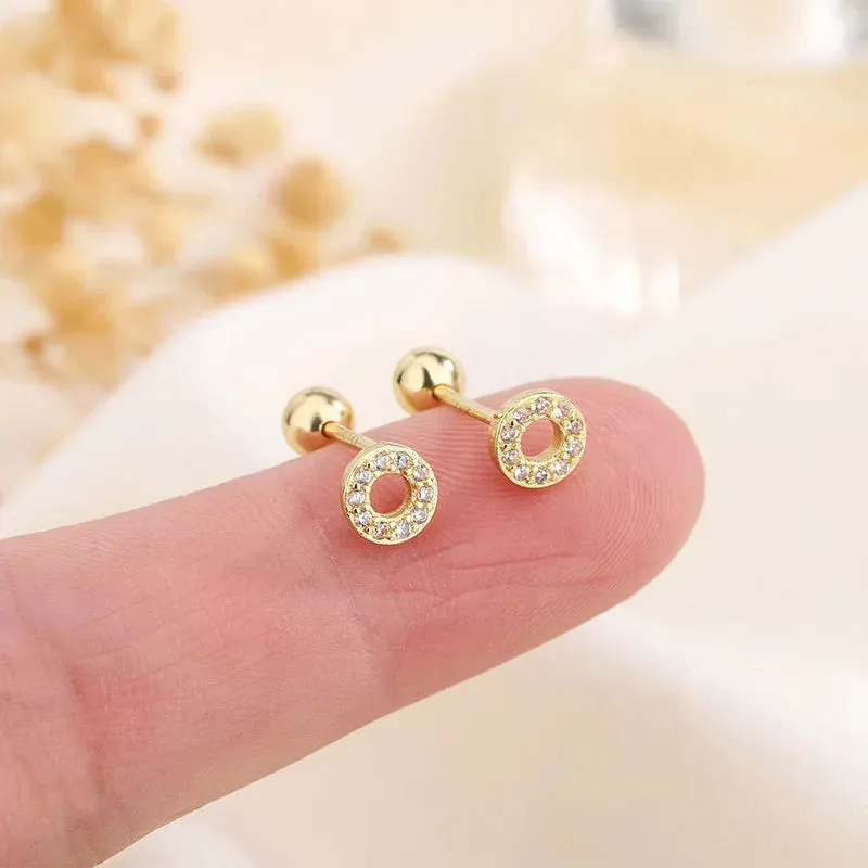 Fashion Gold Color Butterfly Tragus Piercings for The Ear Helix Stud Earrings for Women Tibetan Charm Ear Bone Piercing Jewelry