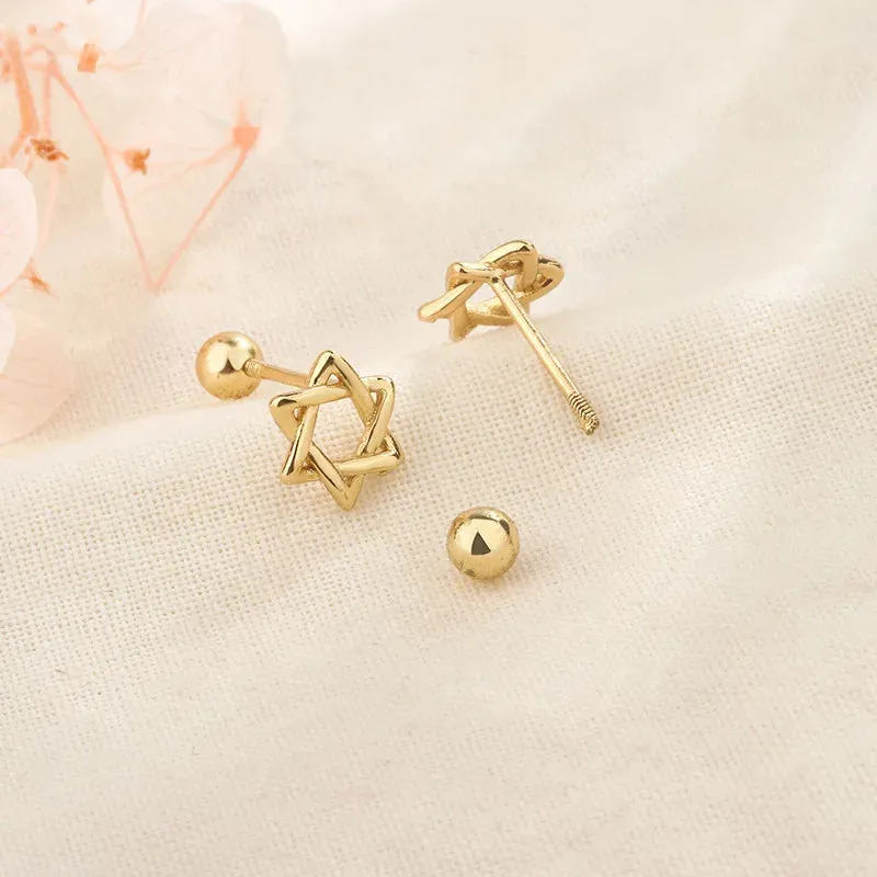 Fashion Gold Color Butterfly Tragus Piercings for The Ear Helix Stud Earrings for Women Tibetan Charm Ear Bone Piercing Jewelry