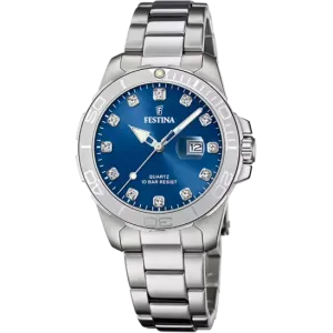 Festina Boyfriend Collection Ladies Blue Dial Stainless Steel Watch Bracelet