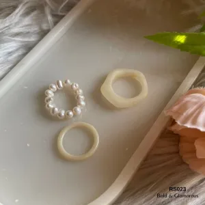 Finger Ring Set | RS023 | White