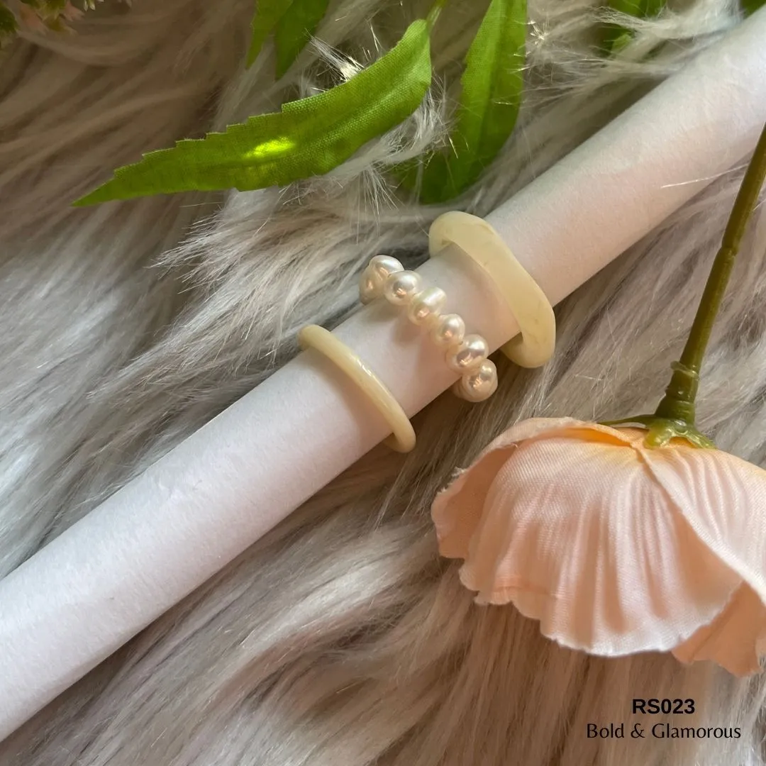 Finger Ring Set | RS023 | White