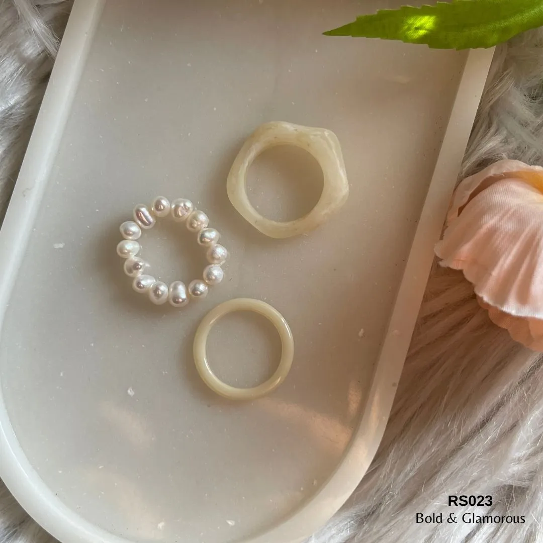 Finger Ring Set | RS023 | White