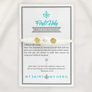 First Holy Communion Pearl Bracelet (gold or silver)