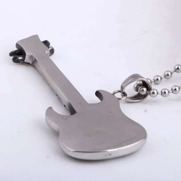 Flaming SG Guitar Necklace