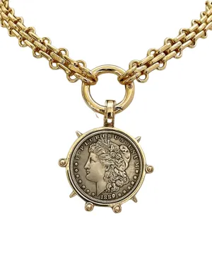 Fleur de Camélia 1880 Dollar Multi-Link Chain Necklace