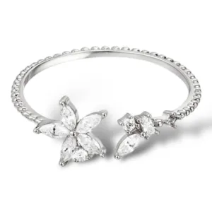 Flowering Adjustable Zircon Ring