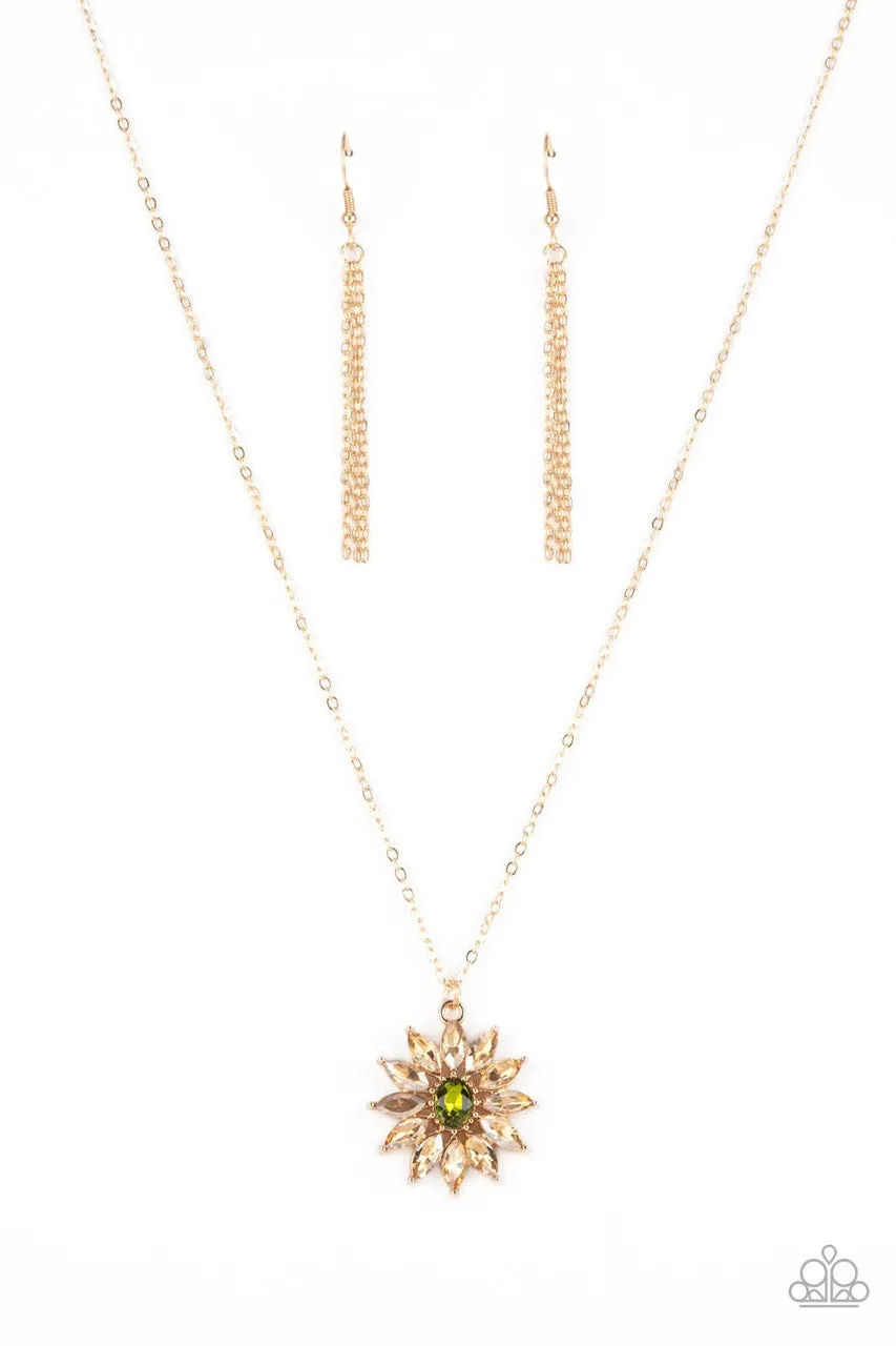 Formal Florals Gold Paparazzi Necklace