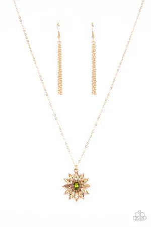 Formal Florals Gold Paparazzi Necklace