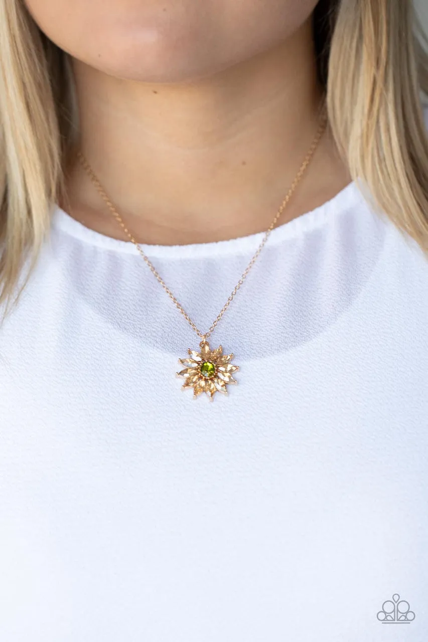 Formal Florals Gold Paparazzi Necklace