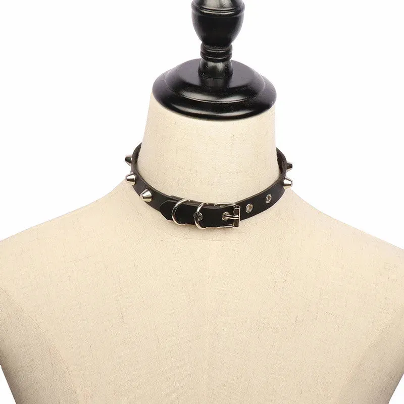 Funki Buys | Necklaces | Unisex Goth Punk Spike Collar Choker