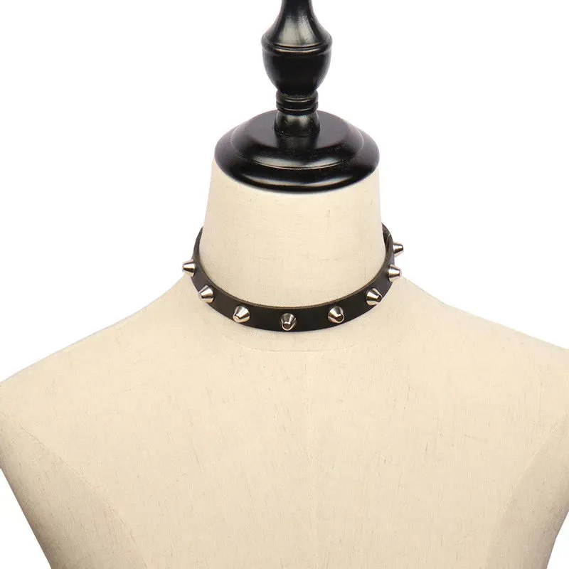 Funki Buys | Necklaces | Unisex Goth Punk Spike Collar Choker