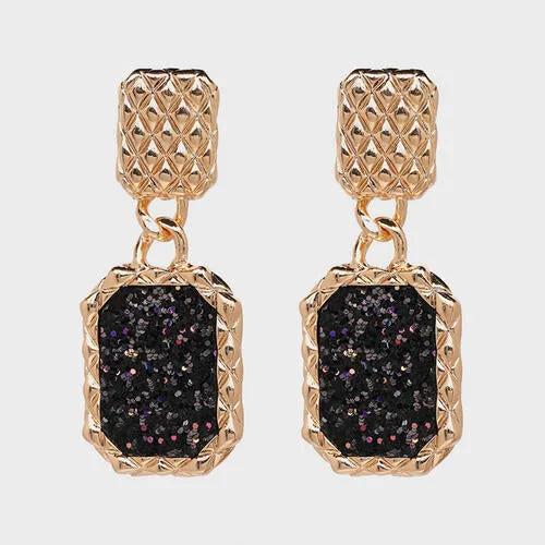 Geometric Alloy Dangle Earrings