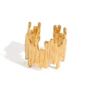 Geometric Asymmetrical Adjustable Open Rings