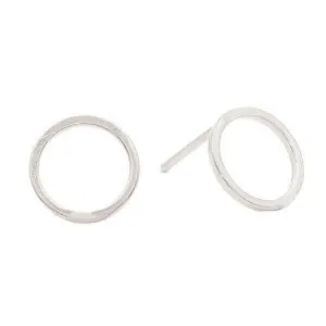 Geometric Circle Studs in Silver