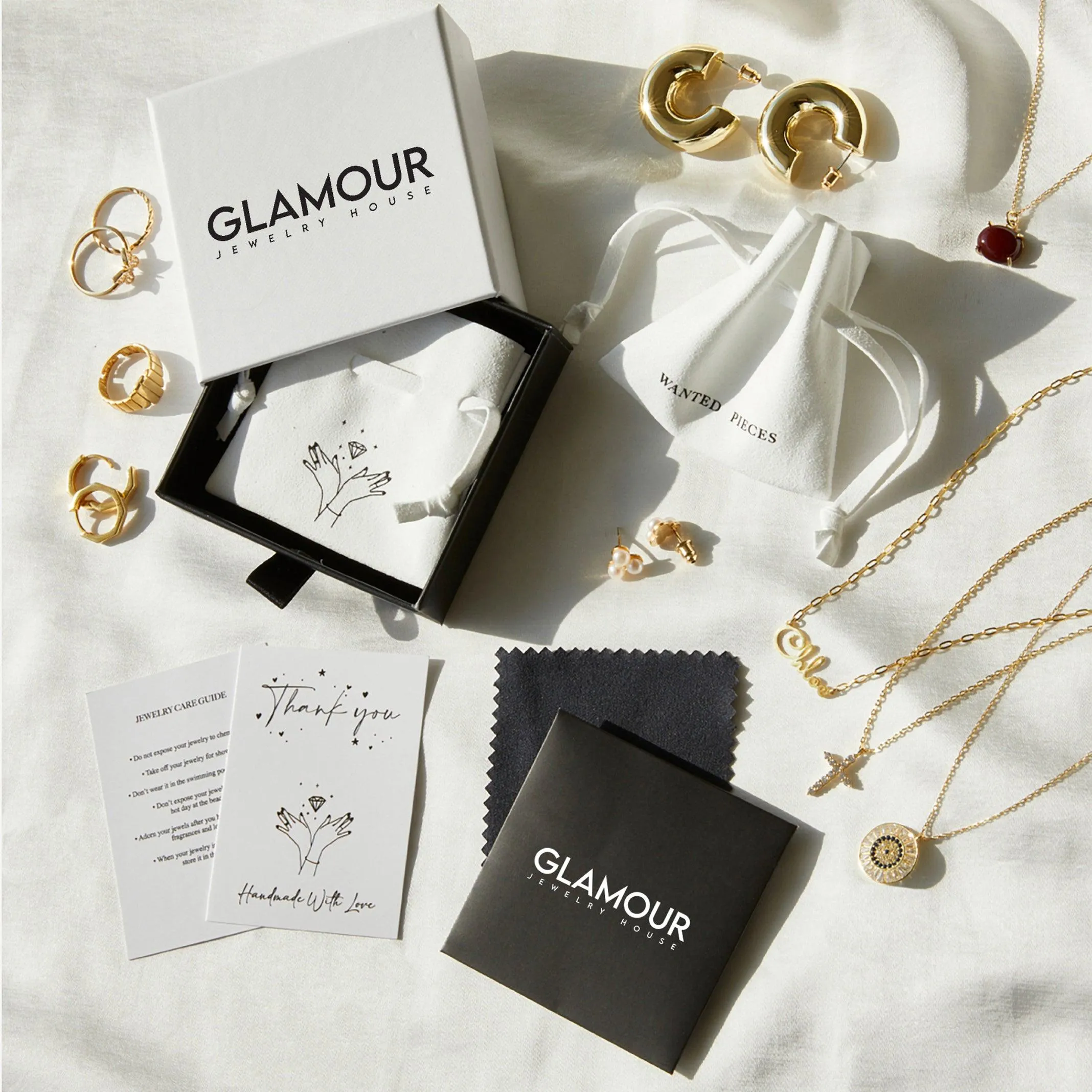 Geometric Hexagon Huggie Earrings - 18K Gold Vermeil
