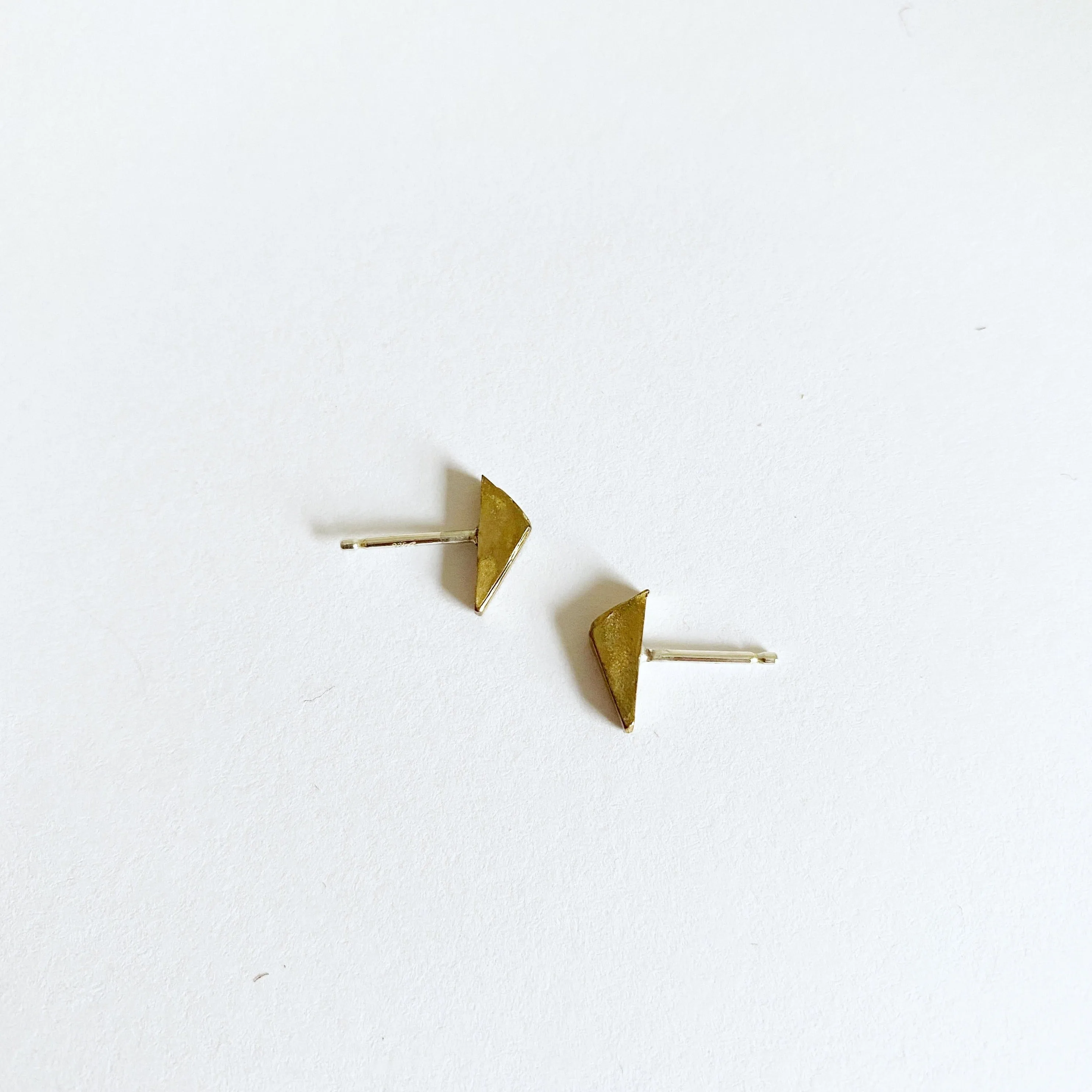 Geometric Mini Angular Stud Earrings - Choose Your Metal
