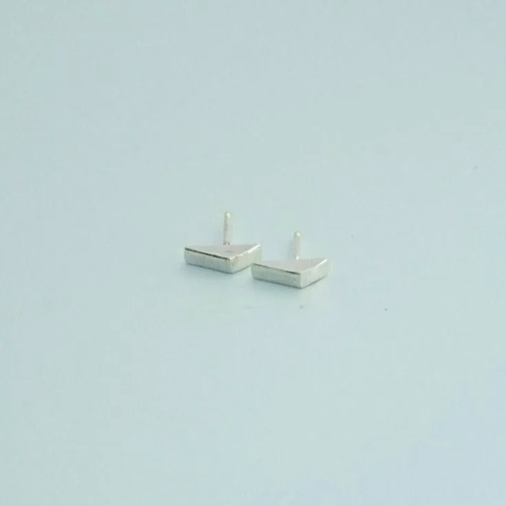 Geometric Mini Angular Stud Earrings - Choose Your Metal
