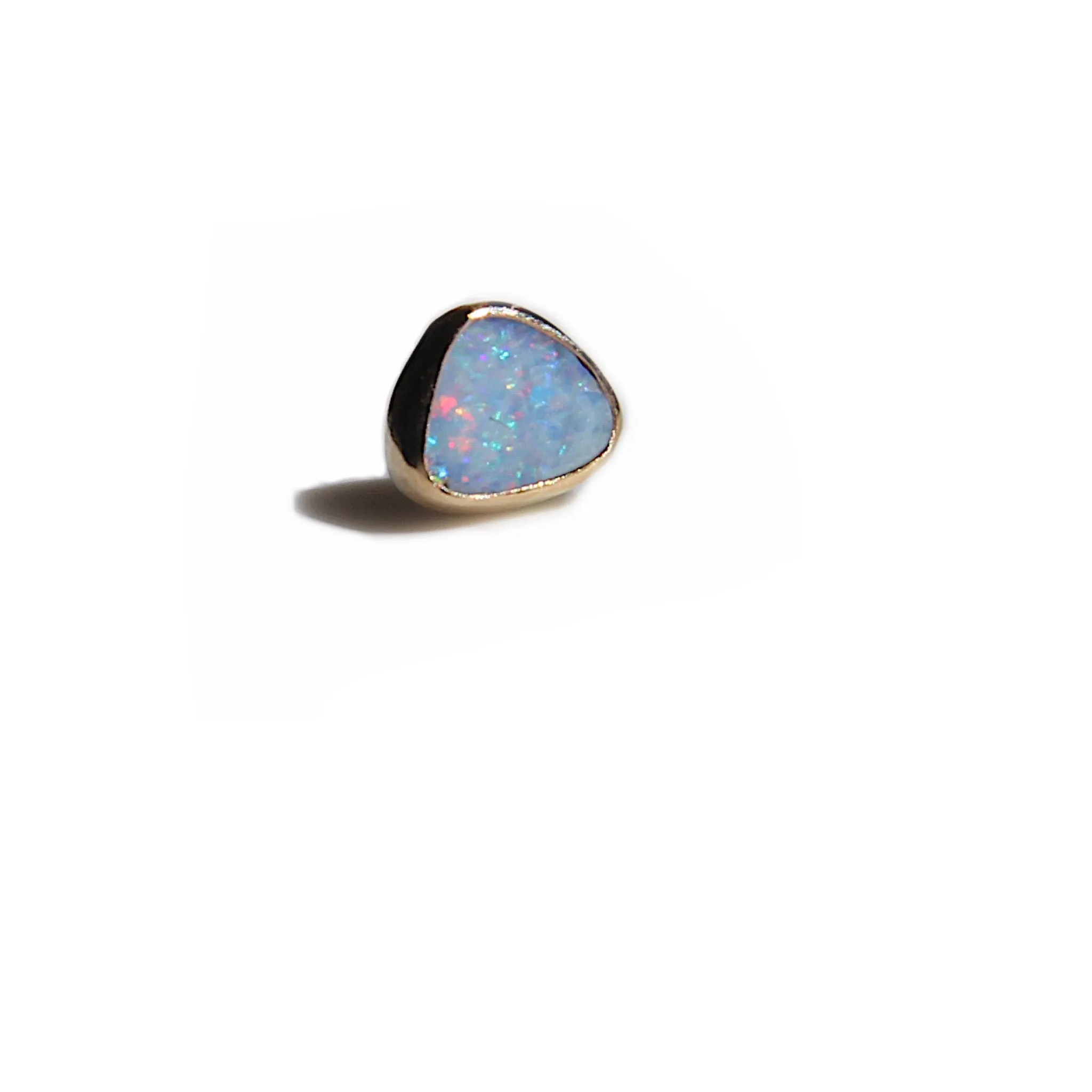 Geometric opal stud earrings