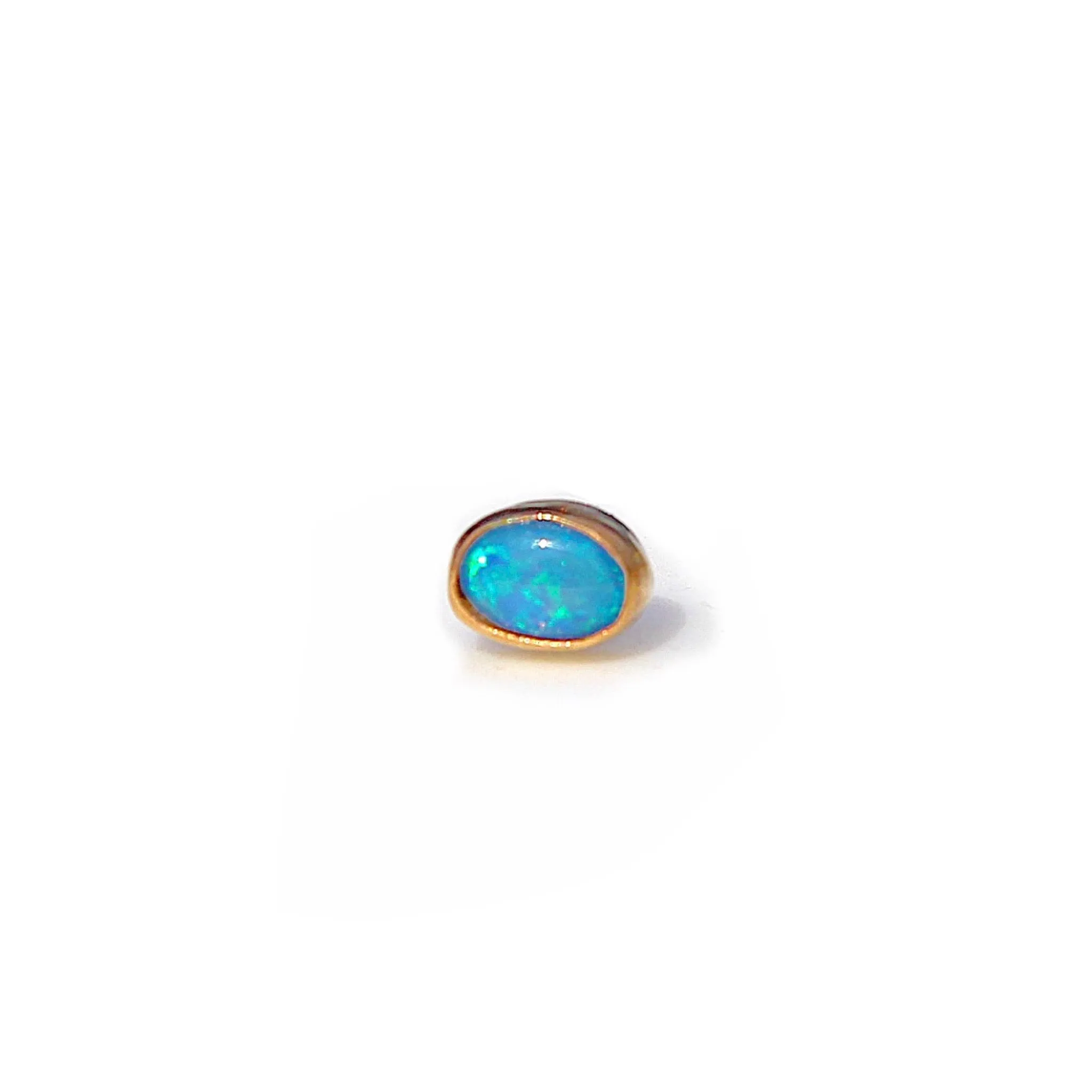 Geometric opal stud earrings