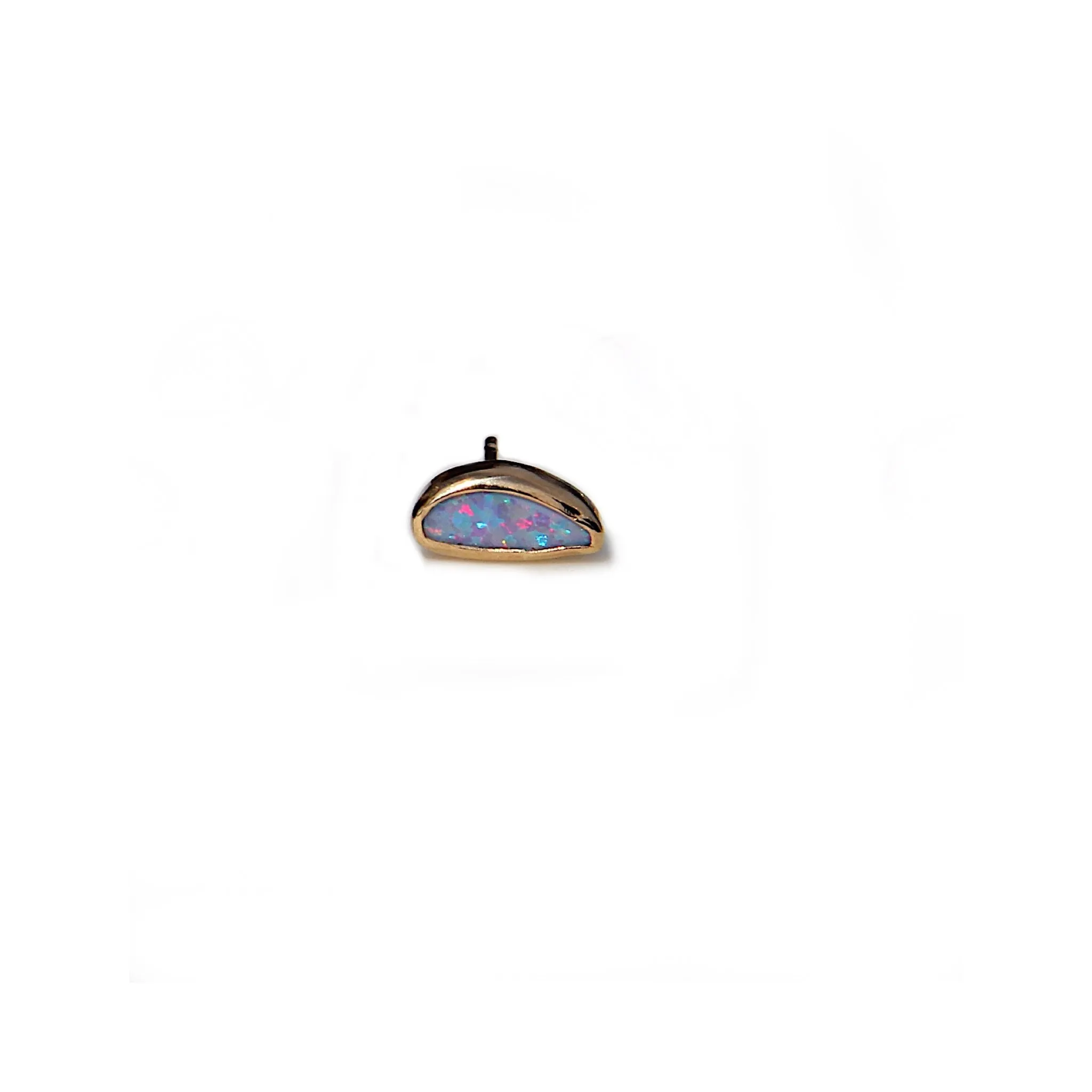 Geometric opal stud earrings