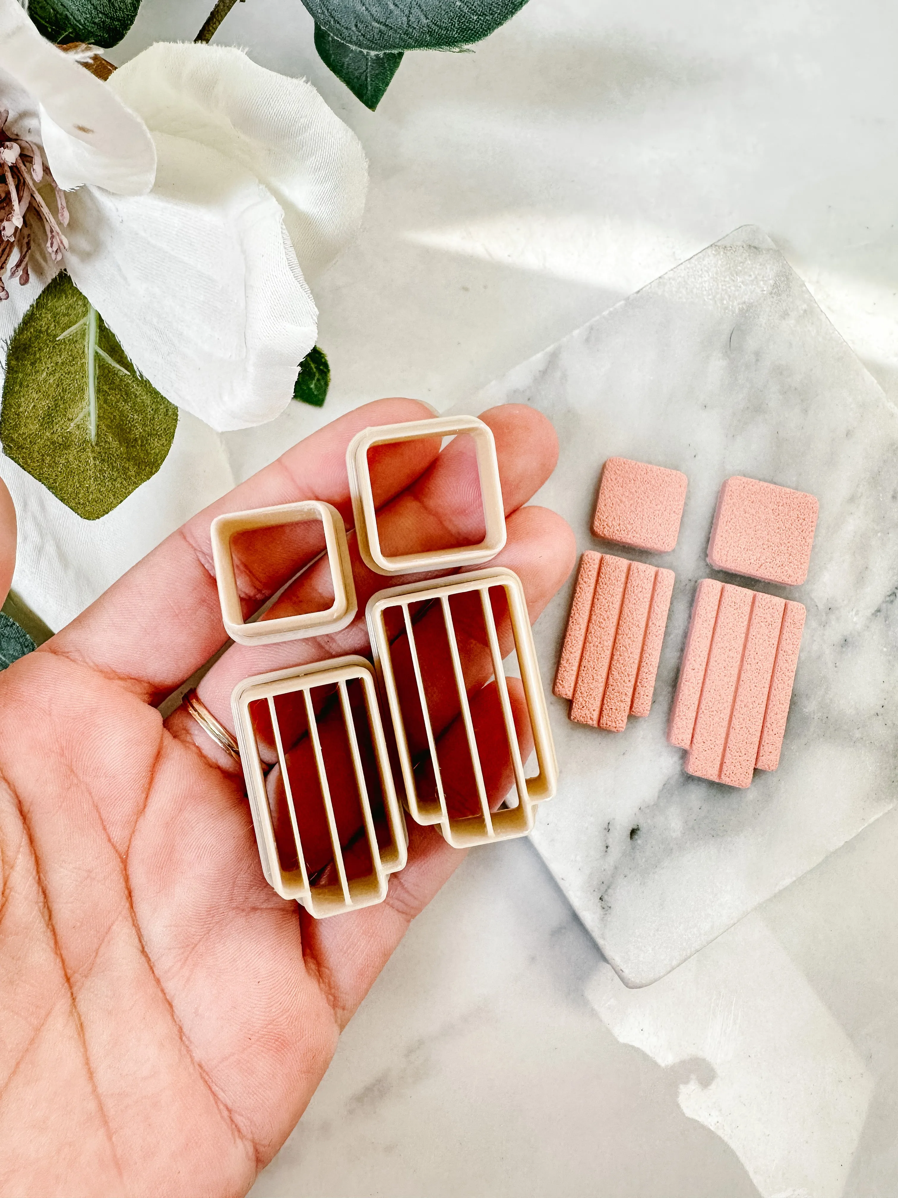 Geometric Robot Dangle Set Polymer Clay Cutters