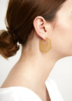 Geometric steel earrings