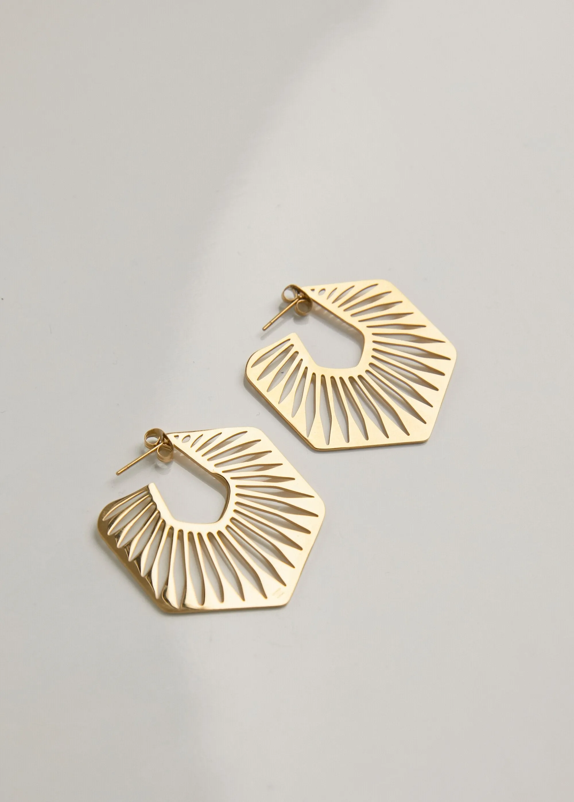 Geometric steel earrings