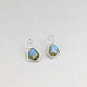 Goddess Power Earrings Handmade with Sterling Silver & Labradorite