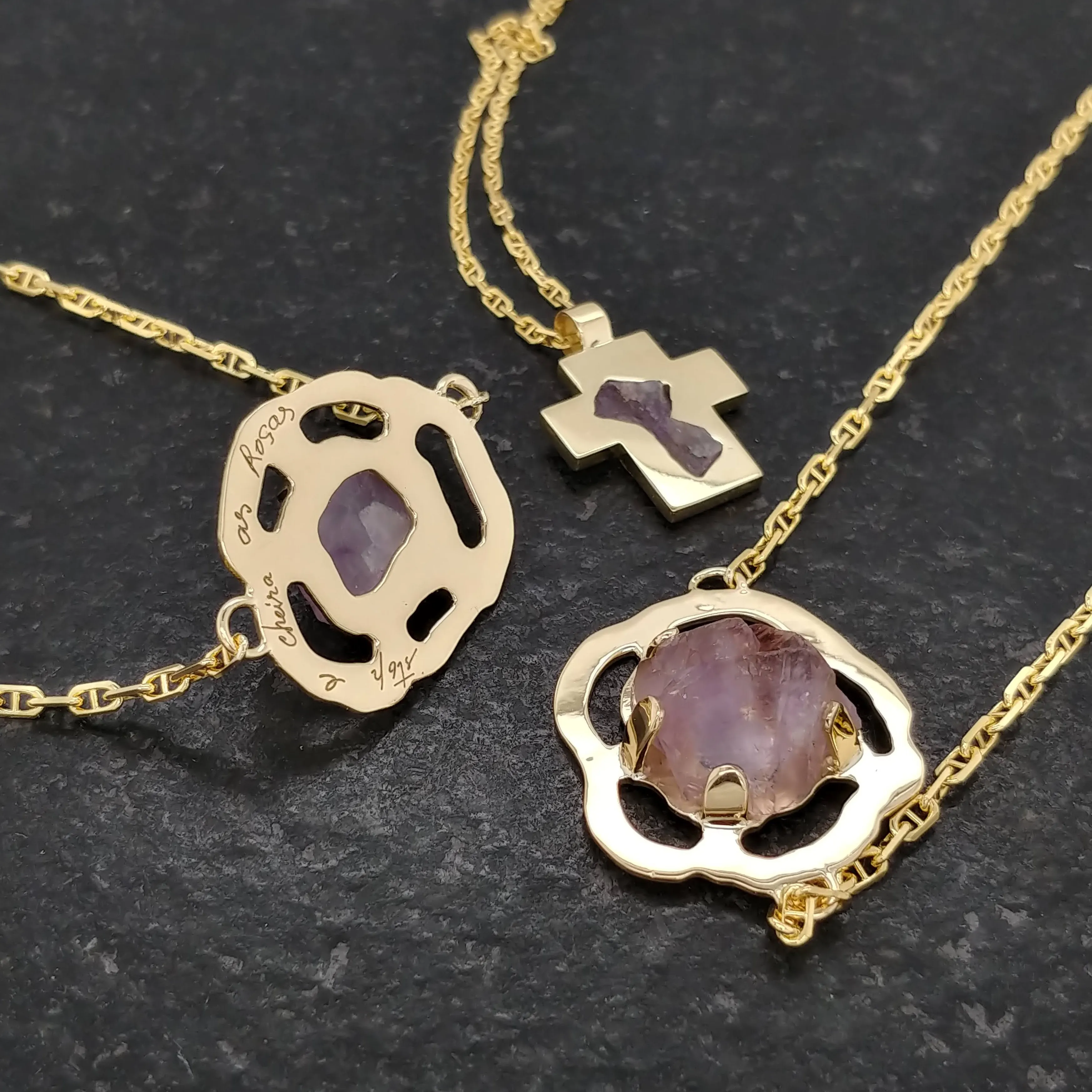 Gold Amethyst Necklaces