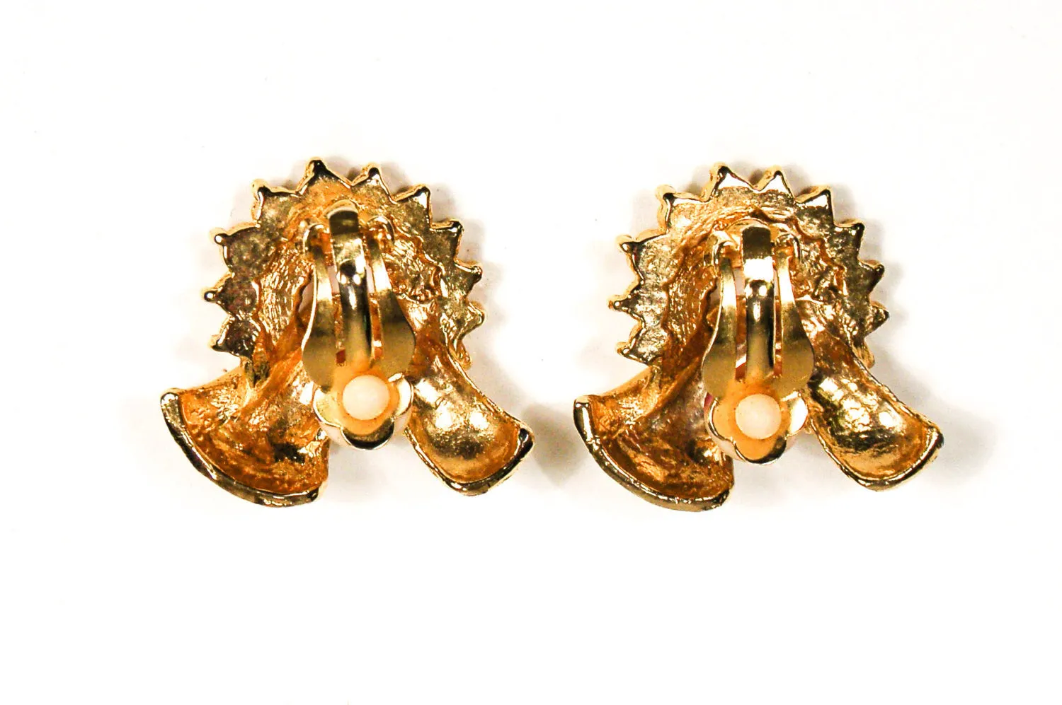 Gold and Rhinestone Knot Statement Earrings
