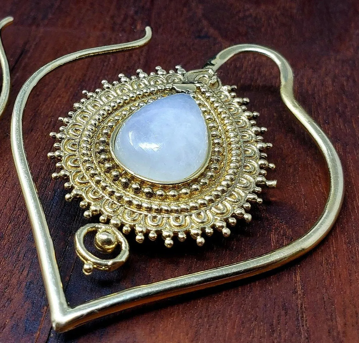 Gold Moonstone Kaya Earrings