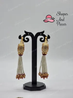 Gold Peacock Earrings