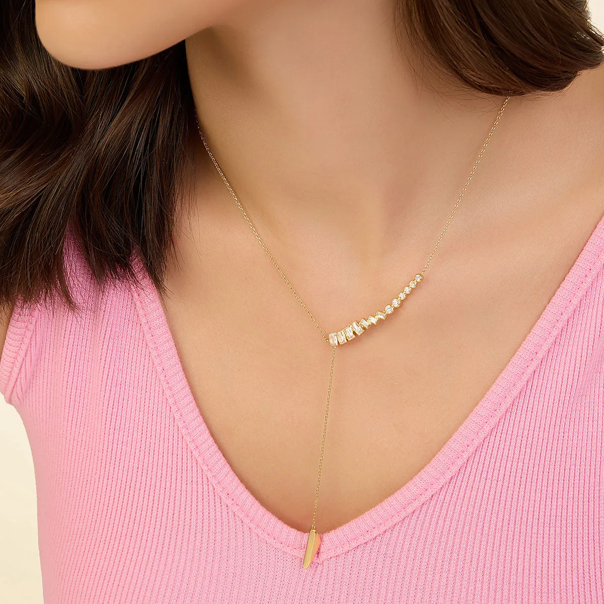 Gold Spiked Lariat