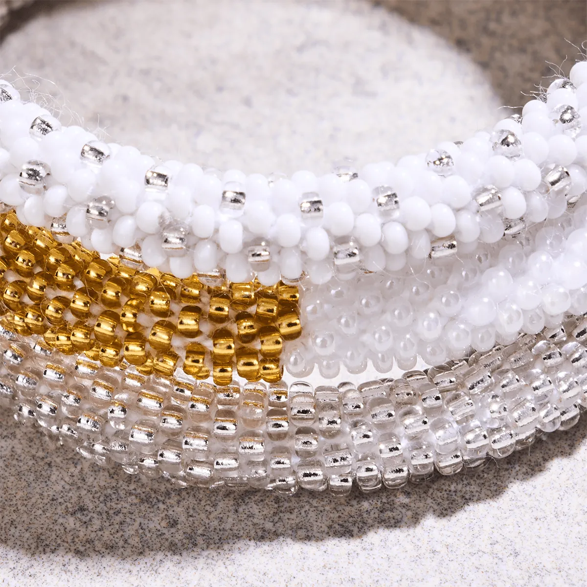 Golden Cloud | Himalayan Glass Bead Bracelet