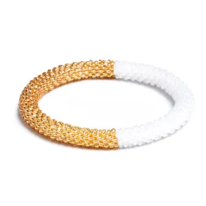 Golden Cloud | Himalayan Glass Bead Bracelet