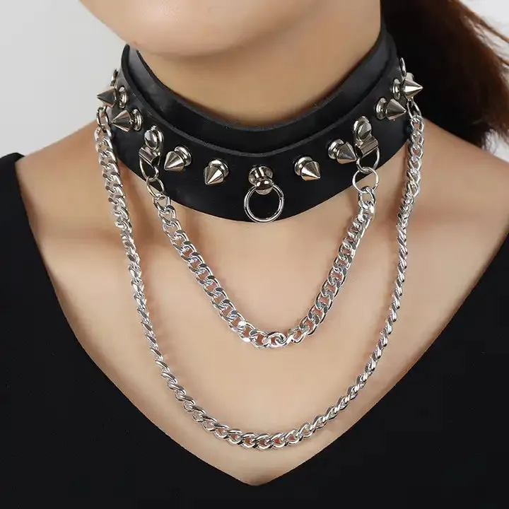 Gothic Spiked Choker Necklace