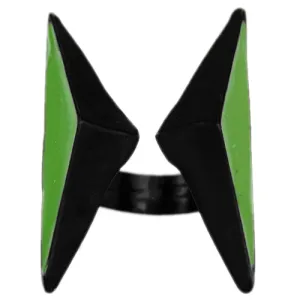 Green Retro Cuff Ring