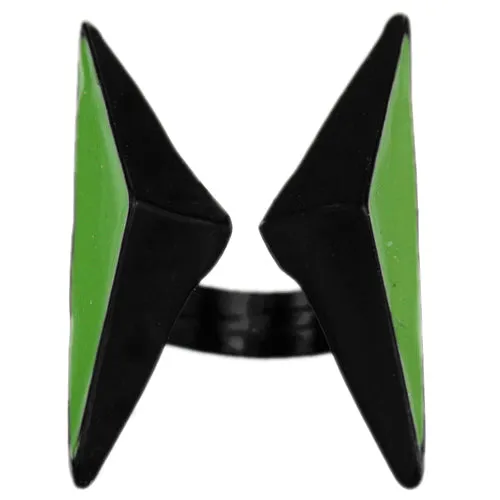 Green Retro Cuff Ring