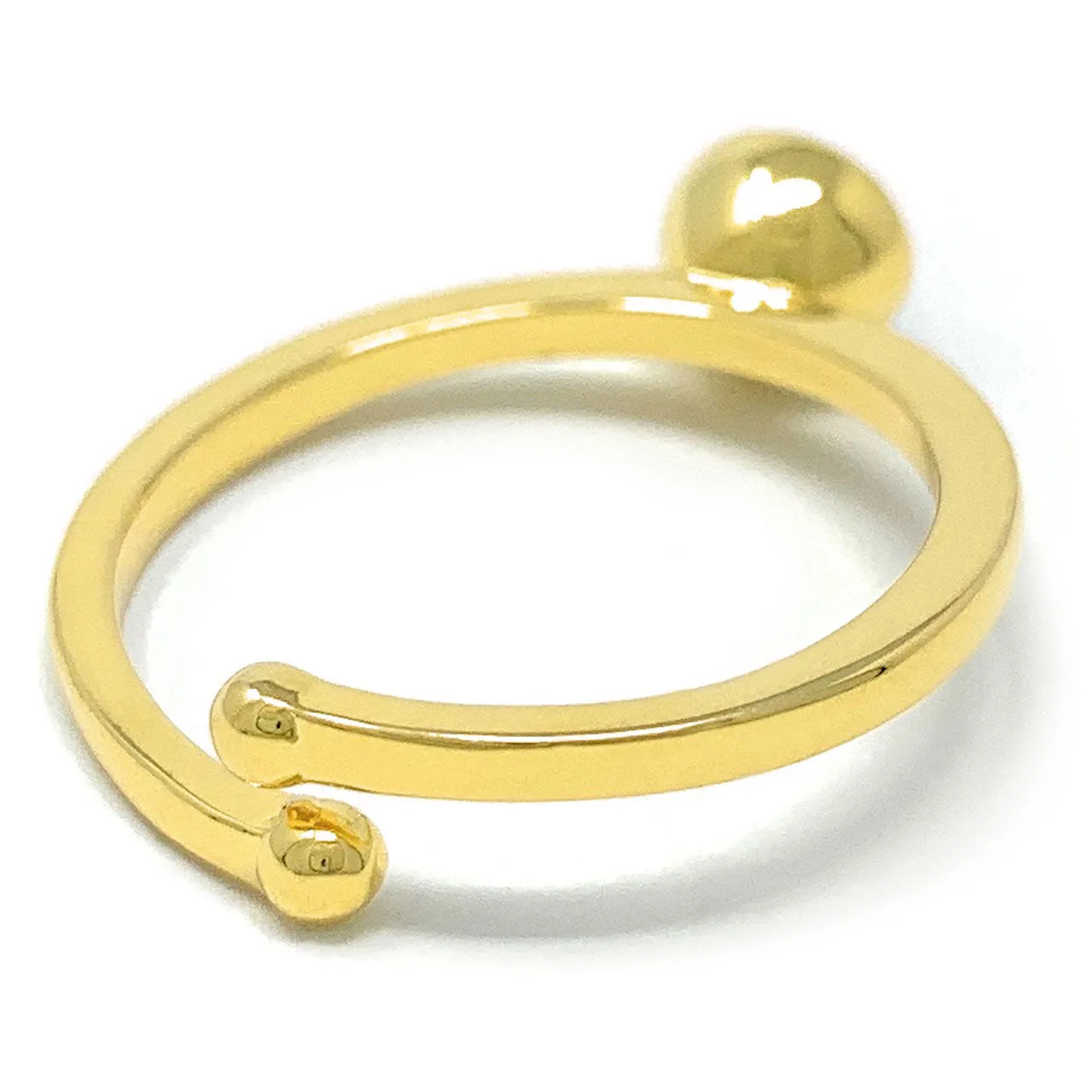 Harley Adjustable Ring with Red Siam Round Crystals from Swarovski Gold Plated