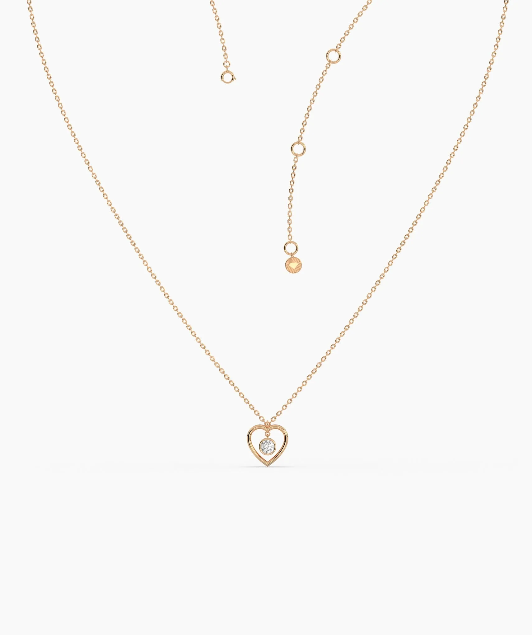 Heart Necklace with Diamond