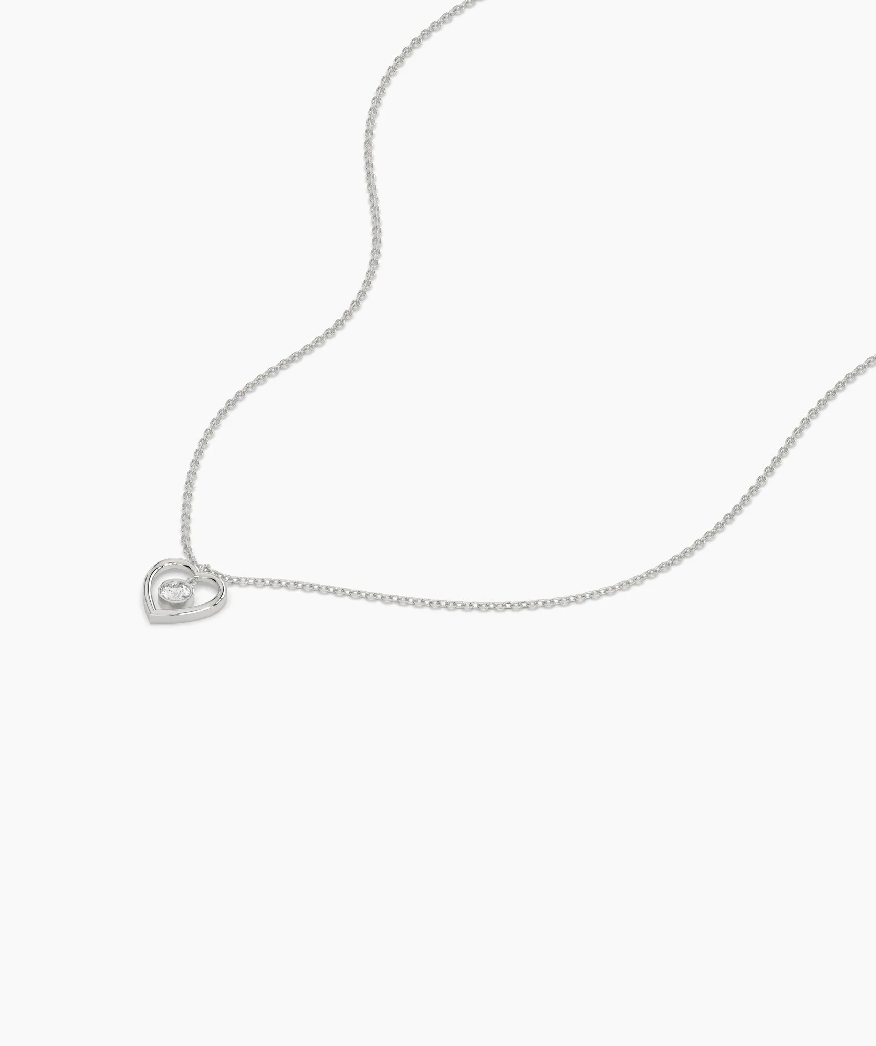 Heart Necklace with Diamond