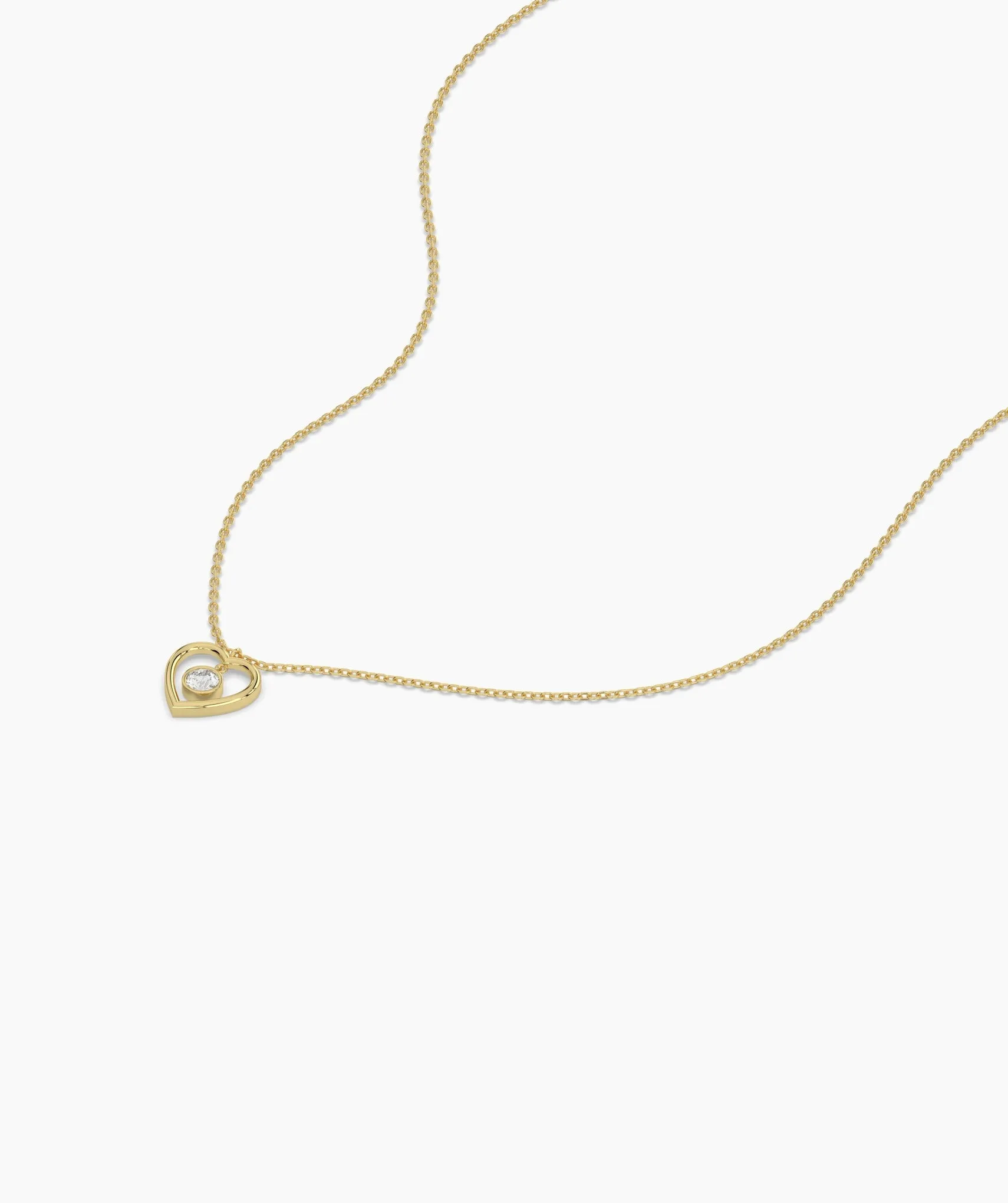 Heart Necklace with Diamond
