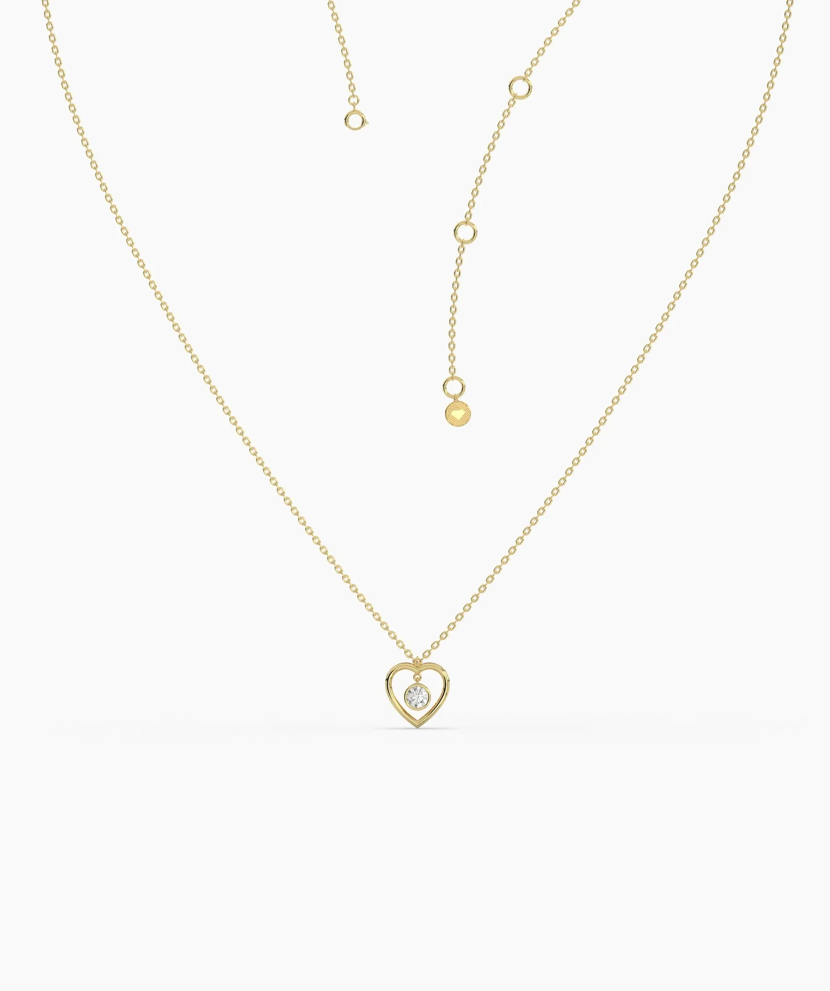 Heart Necklace with Diamond