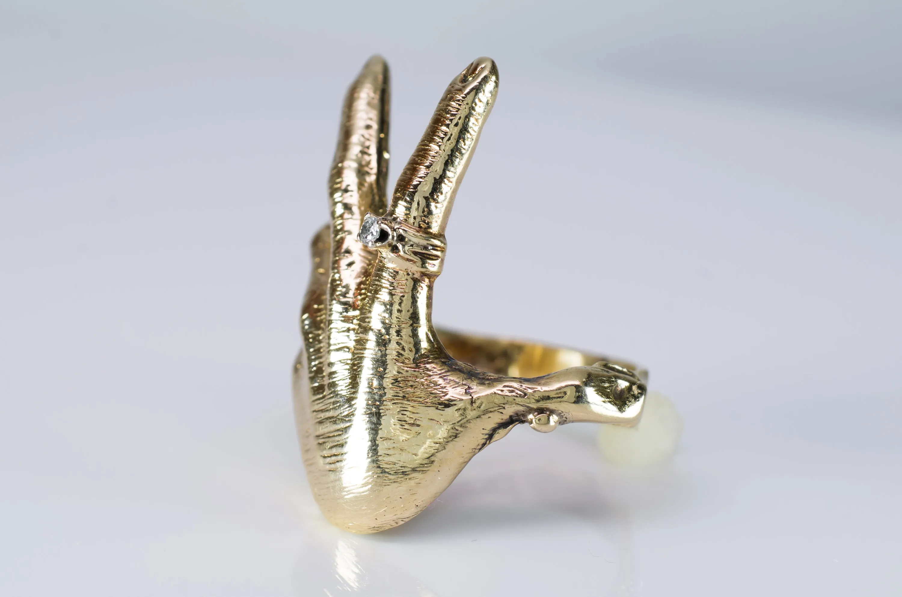 HEAVY VINTAGE FIGURAL HAND  RING