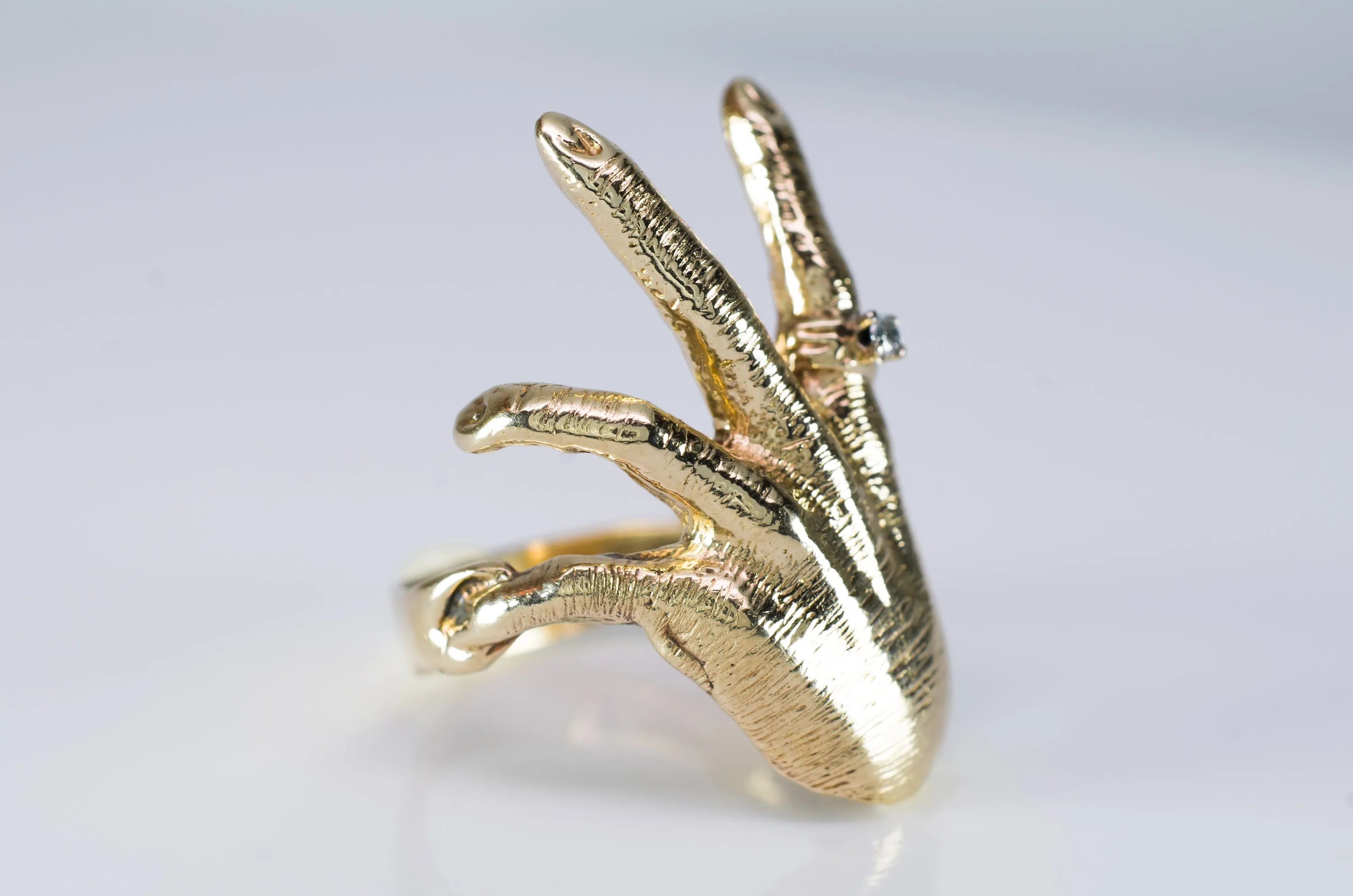 HEAVY VINTAGE FIGURAL HAND  RING